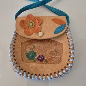 Handmade Raw Leather girls purse